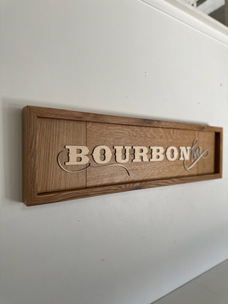 Bourbon Bar Wood Sign