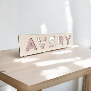 Personalized Wood + Acrylic Name Puzzle