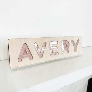 Personalized Wood + Acrylic Name Puzzle