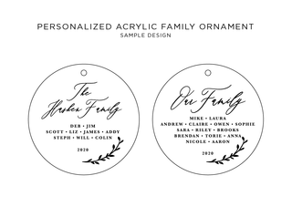 Personalized Acrylic Family Ornament