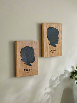 Personalized Silhouette Hard Wood Sign