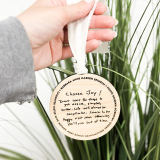 Personalized Handwritten Ornament