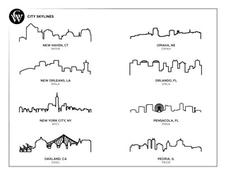 City Skyline Holiday Ornament