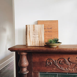 Personalized Live Edge Wood Wedding Invitation