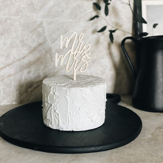 Wood Script Cake Topper