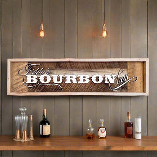 Personalized Bourbon Bar Wood Sign